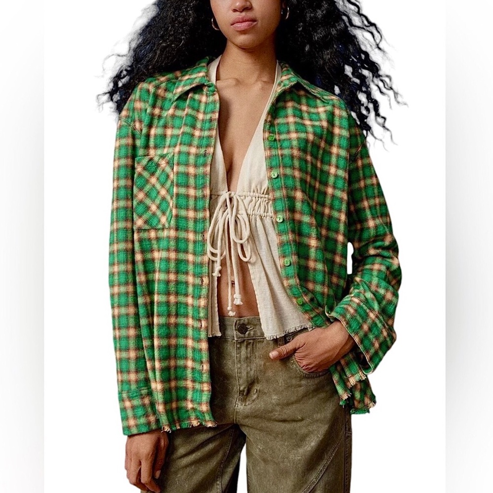 BDG Brixton Button Down Flannel Shirt